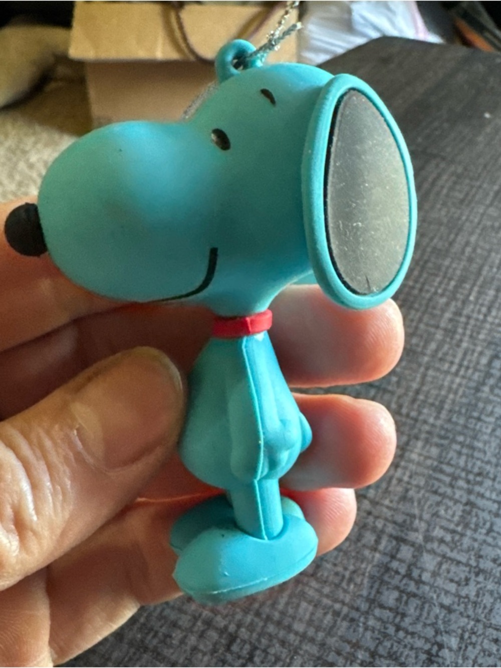 Hallmark Peanuts Snoopy blue Ornament with Red Collar - Picture 2 of 8